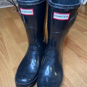 Black Short Hunter Rainboots